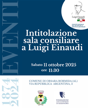 Intitolazione della sala consiliare al Presidente della Repubblica Luigi Einaudi